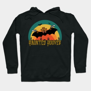 Western Halloween Cowboy Bat Funny Retro Hoodie